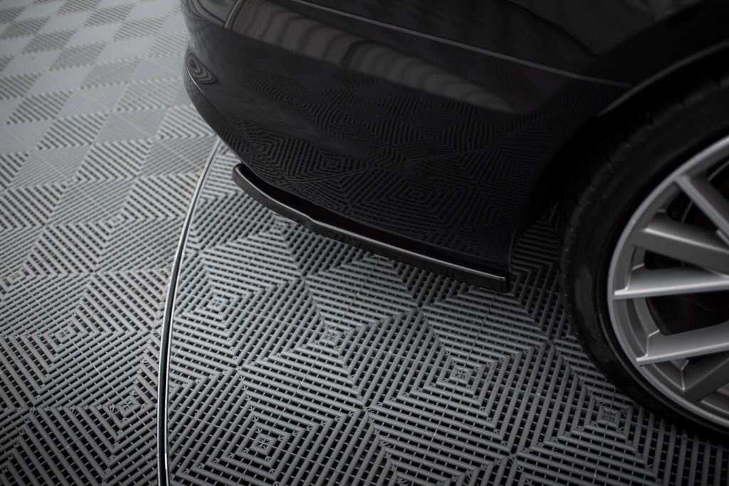 Maxton Design Heck Ansatz Flaps Diffusor passend für Audi S4 B9 Facelift schwarz Hochglanz