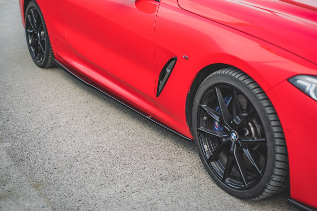 Maxton Design Street+ Seitenschweller Leisten passend für BMW 8 Coupe M-Paket G15 / M8 F92 schwarz Hochglanz