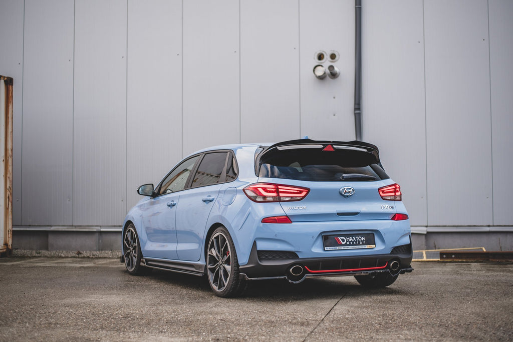 Maxton Design Heckansatz Hyundai I30 N Mk3 Hatchback schwarz Hochglanz für Hyundai I30 N Mk3