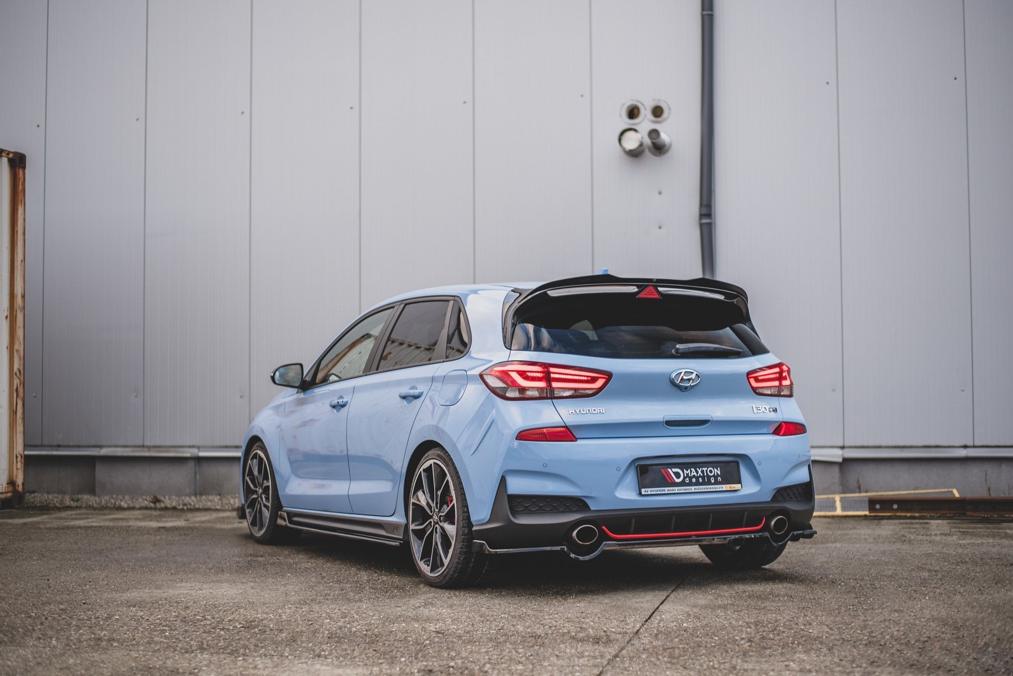 Maxton Design Heckansatz Hyundai I30 N Mk3 Hatchback schwarz Hochglanz für Hyundai I30 N Mk3