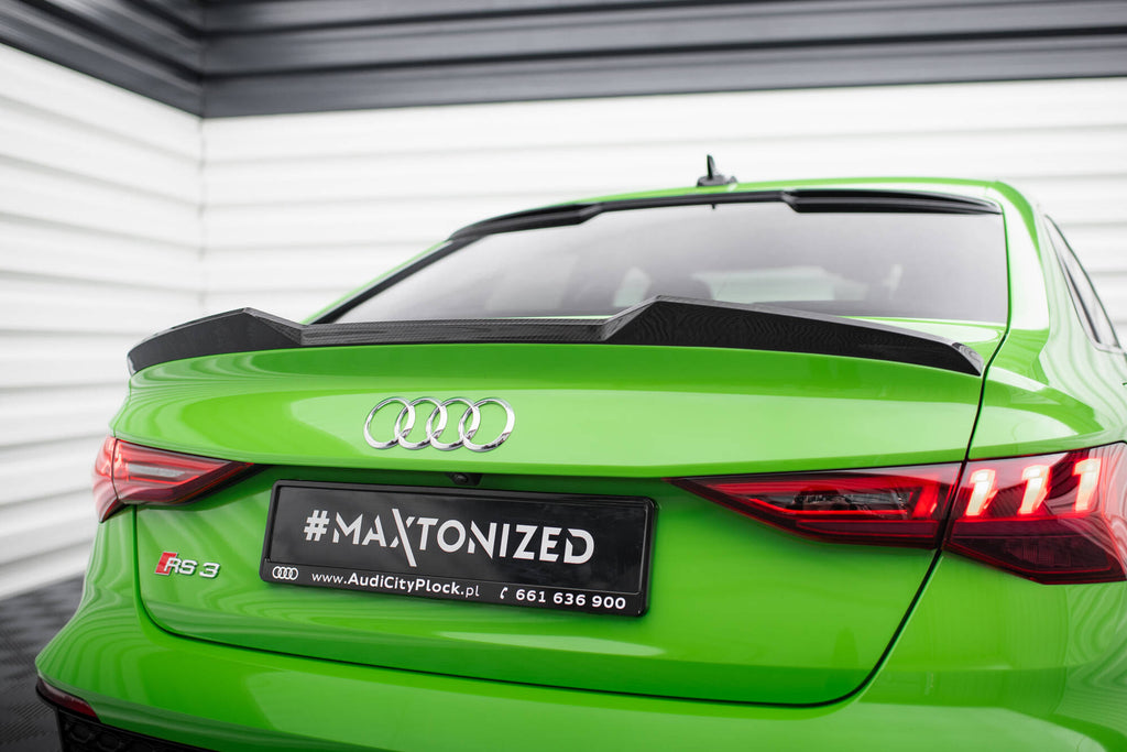 Maxton Design Prepreg Carbon Fiber Heckklappenspoiler V.1 Audi RS3 / S3 / A3 S-Line / A3 Limousine 8Y Facelift für Audi A3