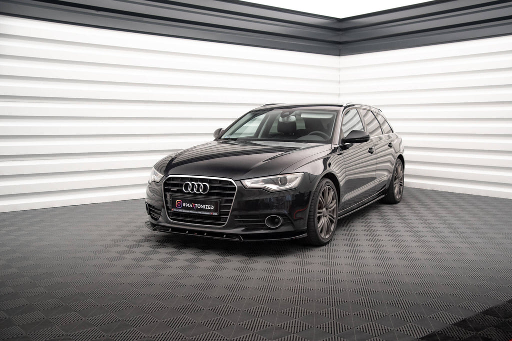 Maxton Design Street+ Seitenschweller Leisten V.2 passend für Audi A6 C7 schwarz Hochglanz