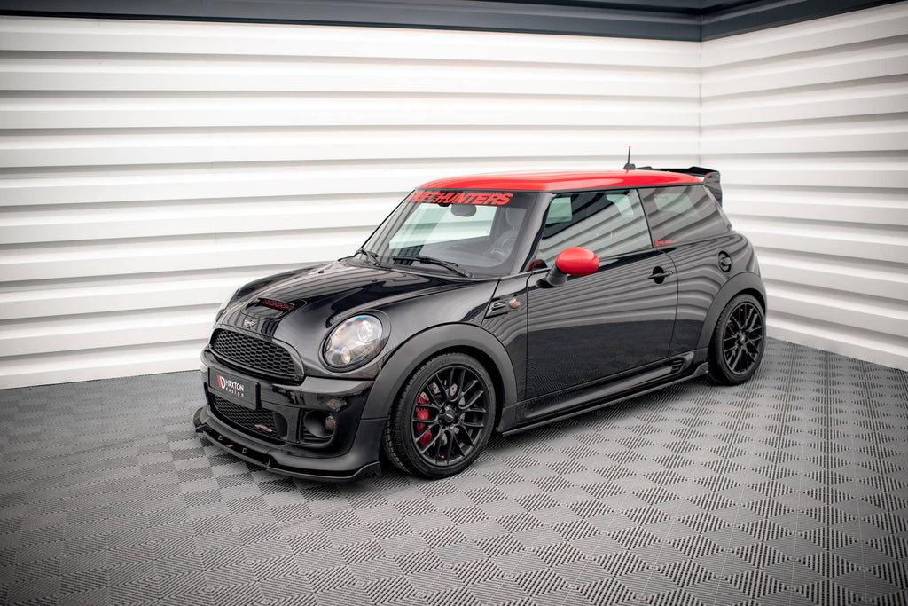Maxton Design Street+ Seitenschweller Leisten V.2 passend für Mini Cooper John Cooper Works R56 schwarz Hochglanz