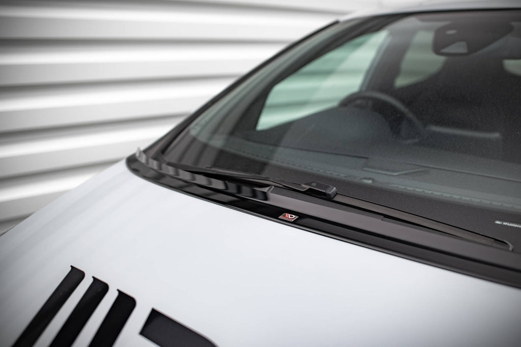 Maxton Design Verlängerung motorhaube Ford Fiesta Standard/ ST-Line/ ST schwarz Hochglanz für Ford Fiesta Standard