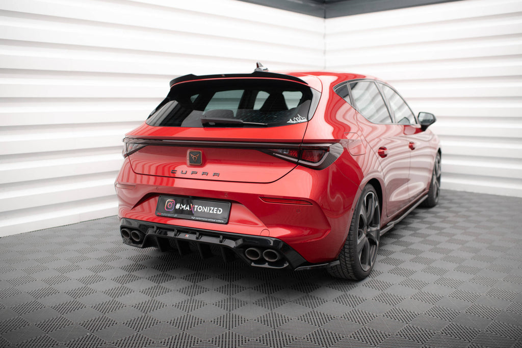 Maxton Design Diffusor Heck Ansatz passend für Cupra Leon Hatchback Mk1 schwarz Hochglanz