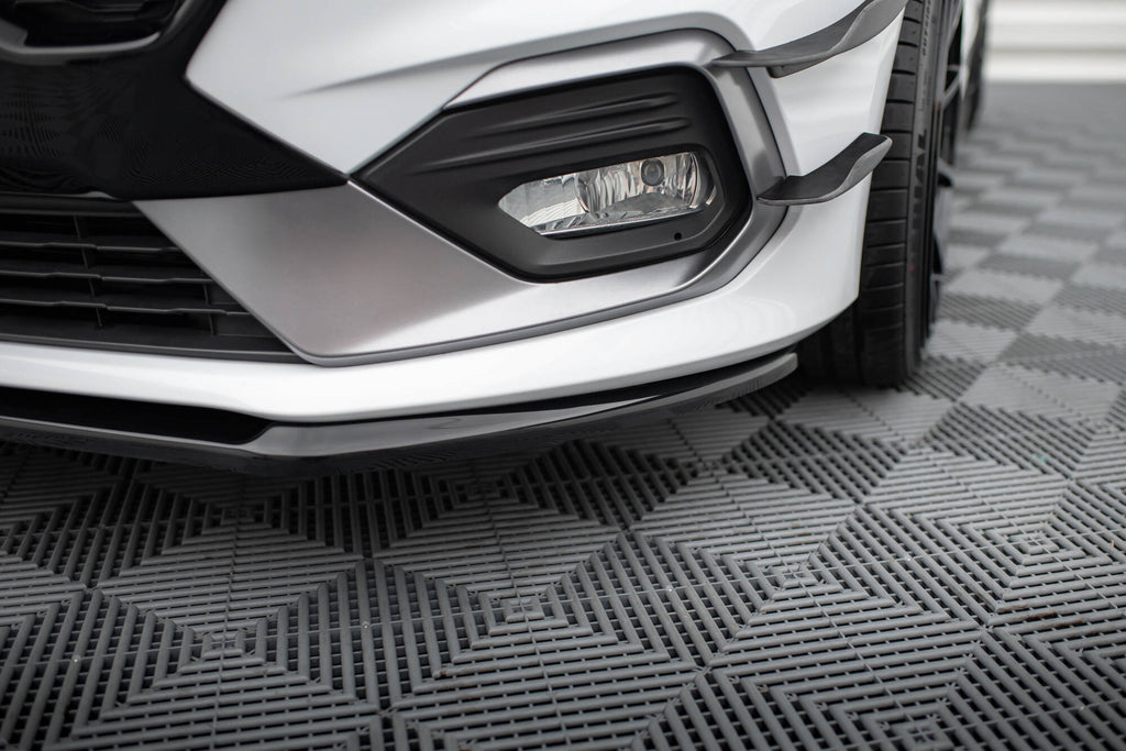 Maxton Design Street+ Spoilerlippe Front Ansatz V.3 passend für Ford Fiesta Mk8 ST / ST-Line schwarz Hochglanz
