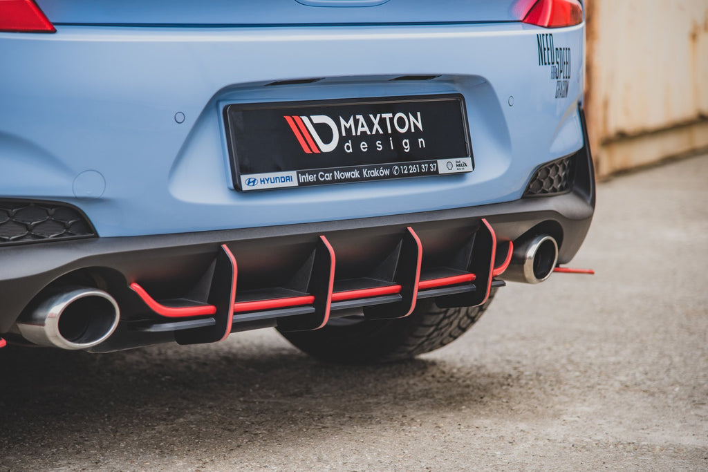 Maxton Design Robuste Racing Heckschürze V.1 passend für Hyundai I30 N Mk3 Hatchback
