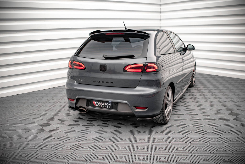 Maxton Design Heck Ansatz Flaps Diffusor passend für Seat Ibiza Cupra Mk3 schwarz Hochglanz
