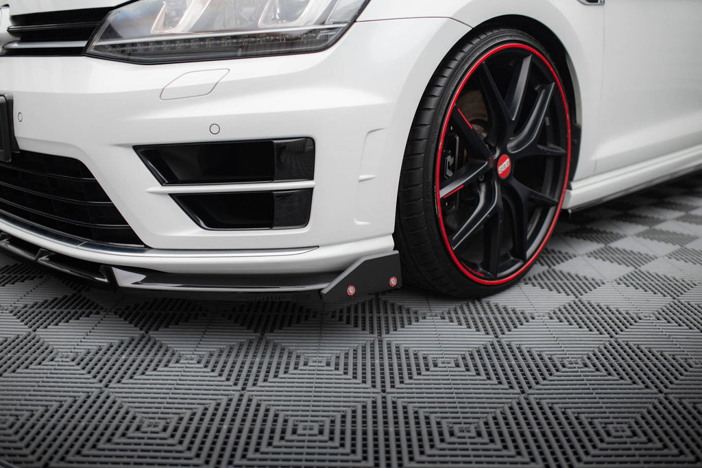 Maxton Design Street+ Spoilerlippe Front Ansatz V.5 + Flaps passend für VW Golf R / R-Line Mk7