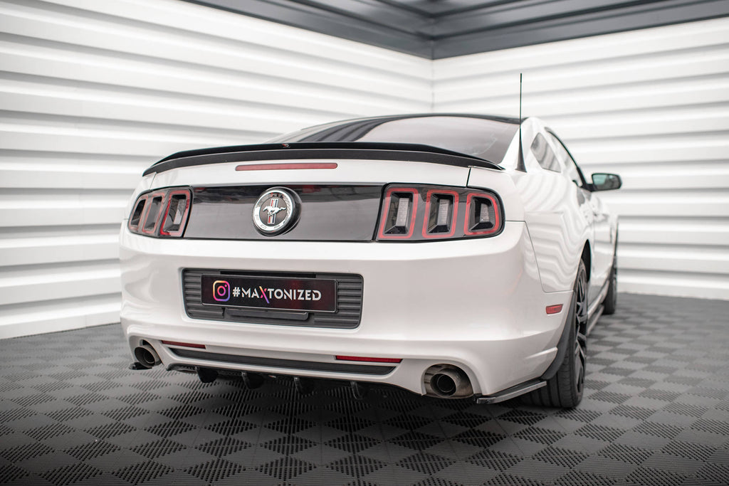 Maxton Design Spoiler CAP passend für Ford Mustang Mk5 Facelift schwarz Hochglanz