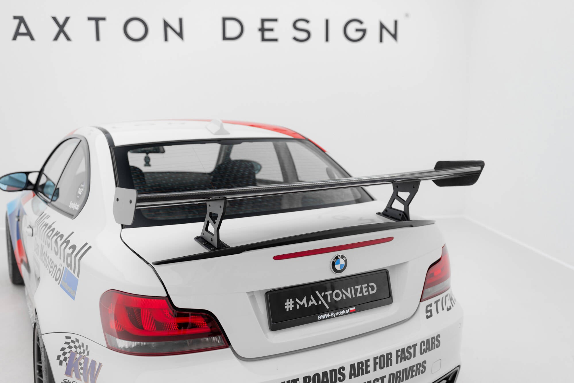 Maxton Design Carbon Spoiler With Internal Brackets Uprights V.2 BMW 1er M E82 für BMW M1 E82