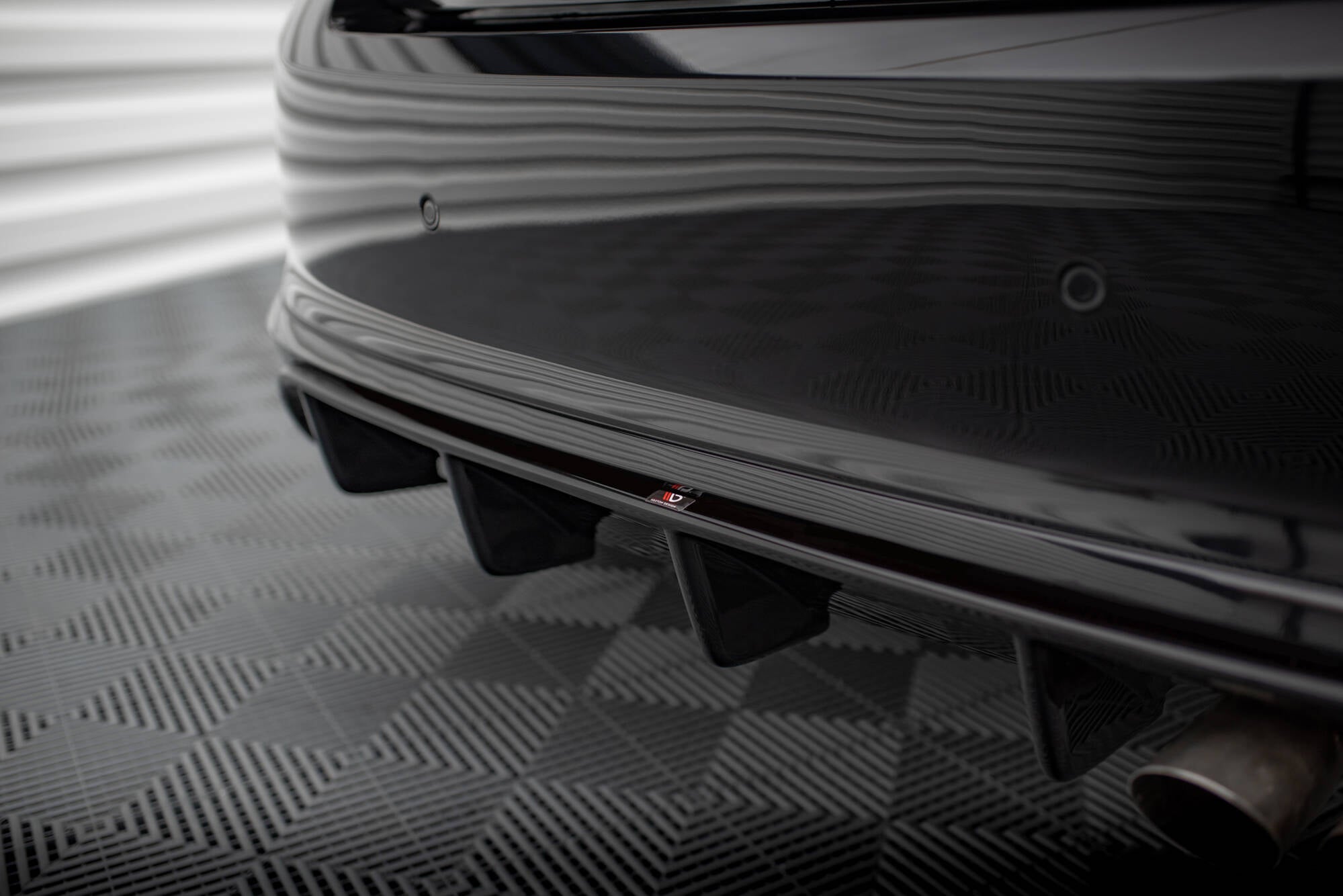 Maxton Design Diffusor Heck Ansatz passend für Ford Fiesta ST Mk8 schwarz Hochglanz