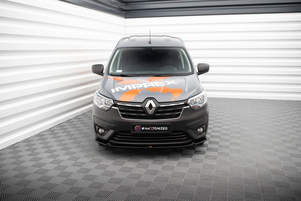 Maxton Design Street+ Spoilerlippe Front Ansatz passend für Renault Express Mk2 schwarz Hochglanz