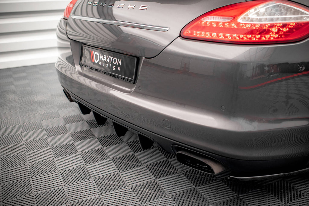 Maxton Design Diffusor Heck Ansatz passend für Porsche Panamera / Panamera Diesel 970 schwarz Hochglanz