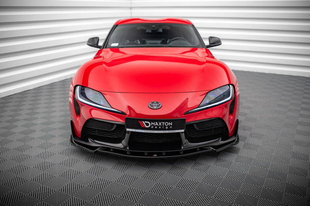 Maxton Design Street+ Spoilerlippe Front Ansatz V.4 passend für Toyota Supra Mk5 schwarz Hochglanz