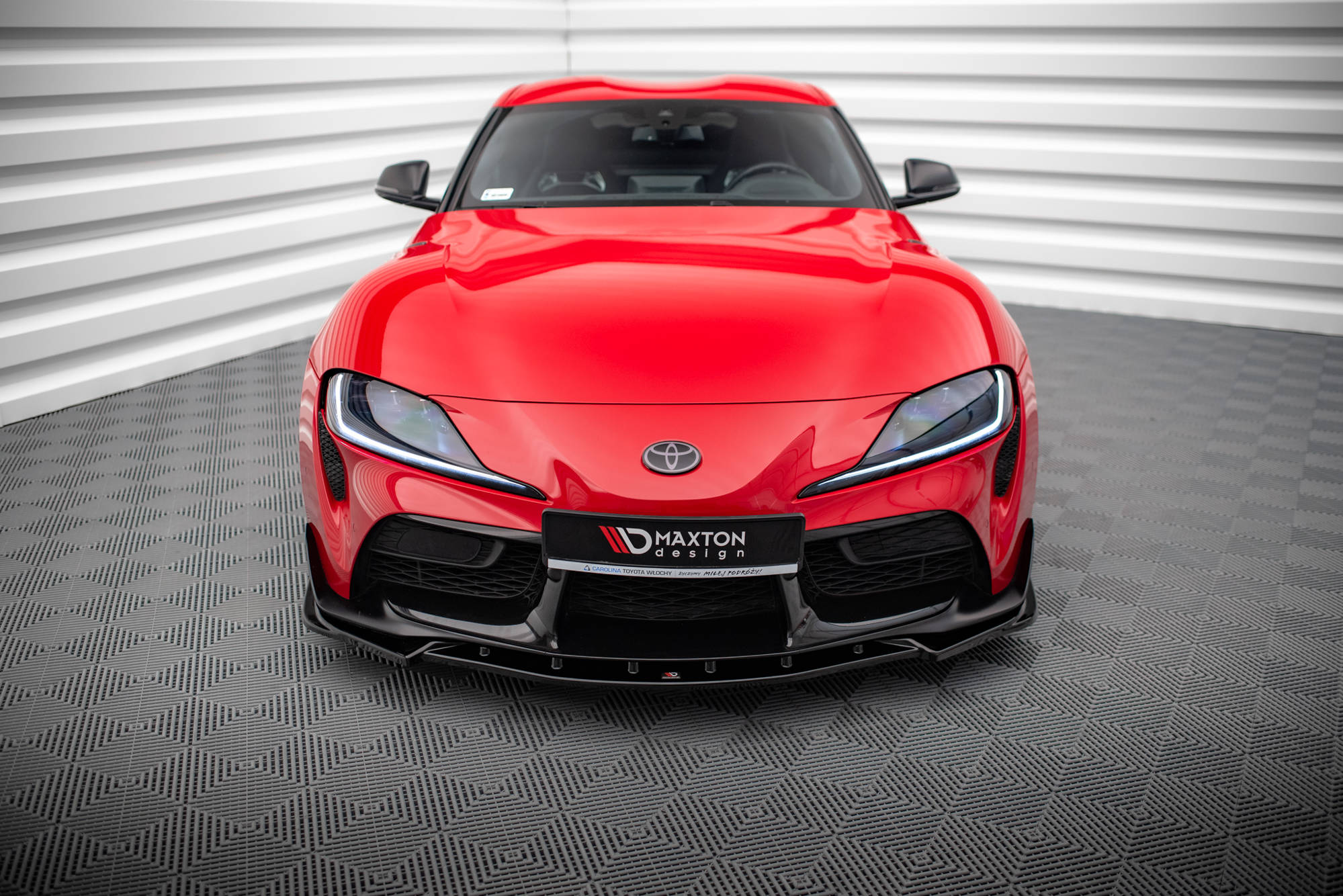 Maxton Design Street+ Spoilerlippe Front Ansatz V.4 passend für Toyota Supra Mk5 schwarz Hochglanz