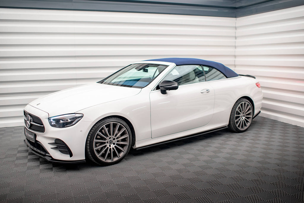 Maxton Design Street+ Seitenschweller Leisten passend für Mercedes-Benz E-Klasse W213 Coupe (C238) / Cabriolet (A238) AMG-Line / 53 AMG schwarz Hochglanz