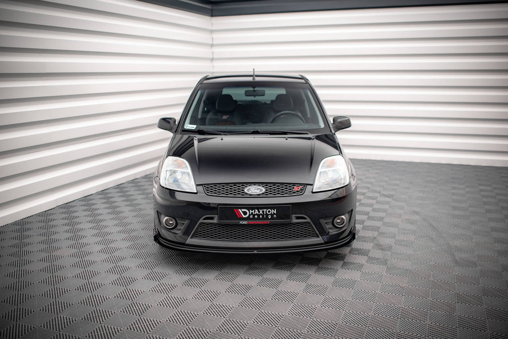 Maxton Design Street Pro Street+ Spoilerlippe Front Ansatz passend für + Flaps passend für V.1 + Flaps Ford Fiesta ST Mk6 schwarz Hochglanz