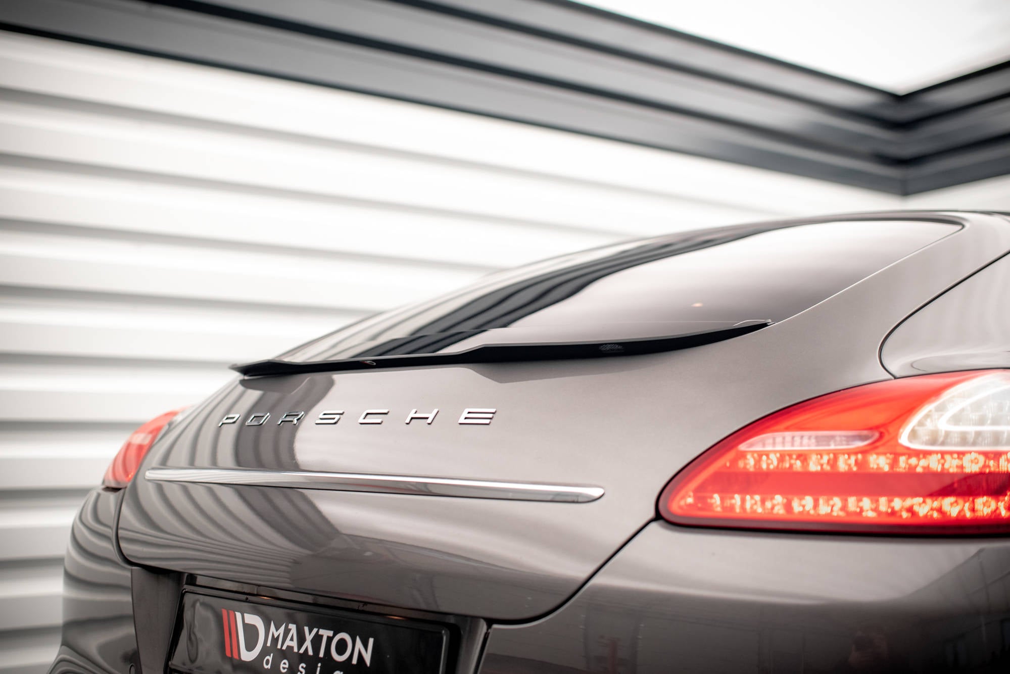 Maxton Design Spoiler CAP passend für Porsche Panamera / Panamera Diesel 970 schwarz Hochglanz
