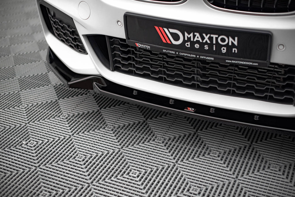 Maxton Design Street+ Spoilerlippe Front Ansatz V.2 passend für BMW X1 M-Paket F48 schwarz Hochglanz