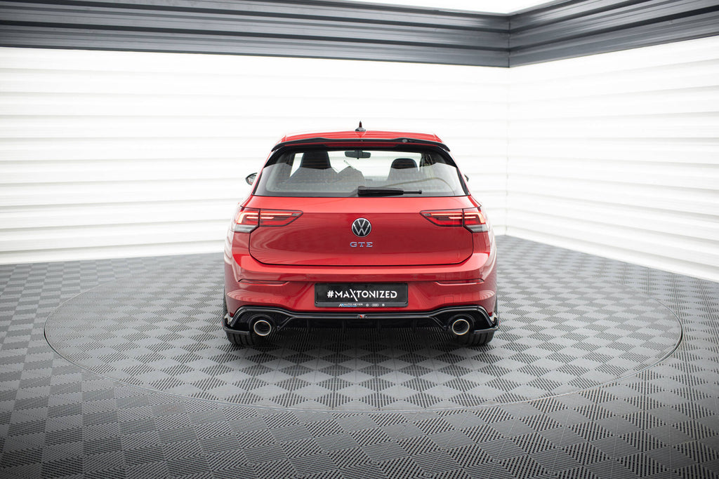 Maxton Design Diffusor Heck Ansatz + Endrohre für VW Golf GTE / R-Line Mk8 / Mk8 Facelift