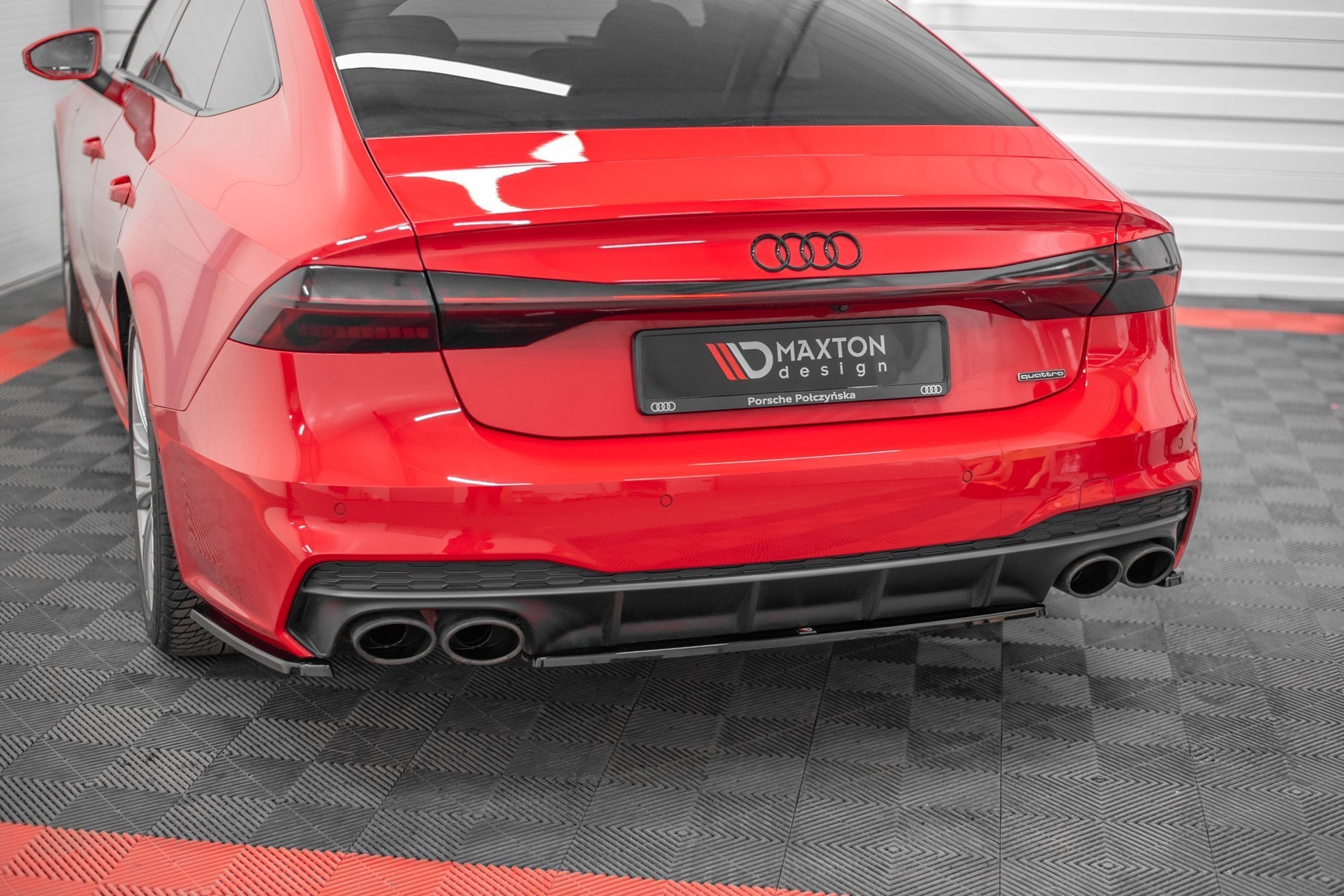 Maxton Design Heckansatz Audi S7 C8 schwarz Hochglanz für Audi A7