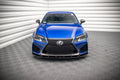 Maxton Design Street+ Spoilerlippe Front Ansatz V.1 passend für Lexus GS F Mk4 Facelift schwarz Hochglanz
