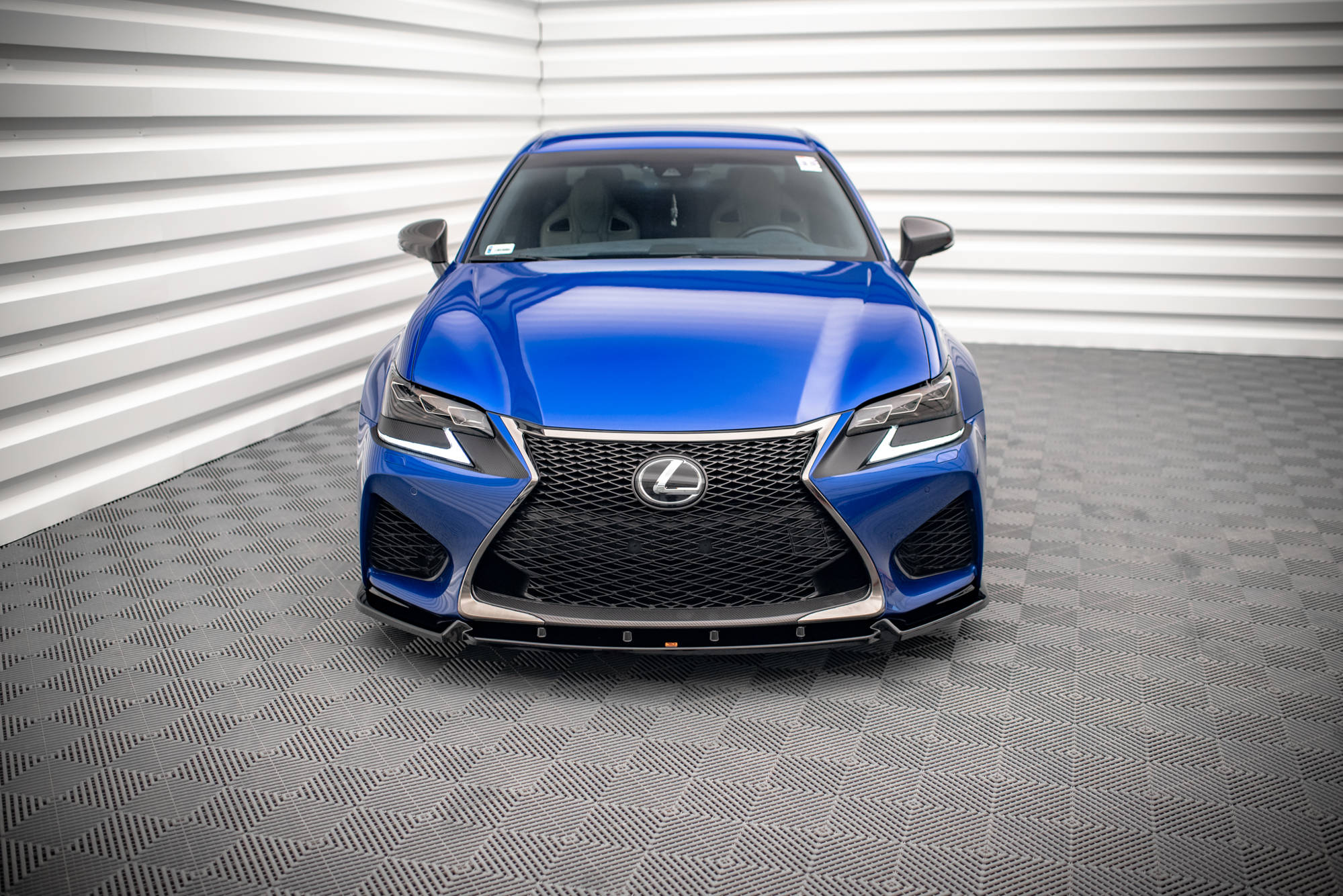 Maxton Design Street+ Spoilerlippe Front Ansatz V.1 passend für Lexus GS F Mk4 Facelift schwarz Hochglanz
