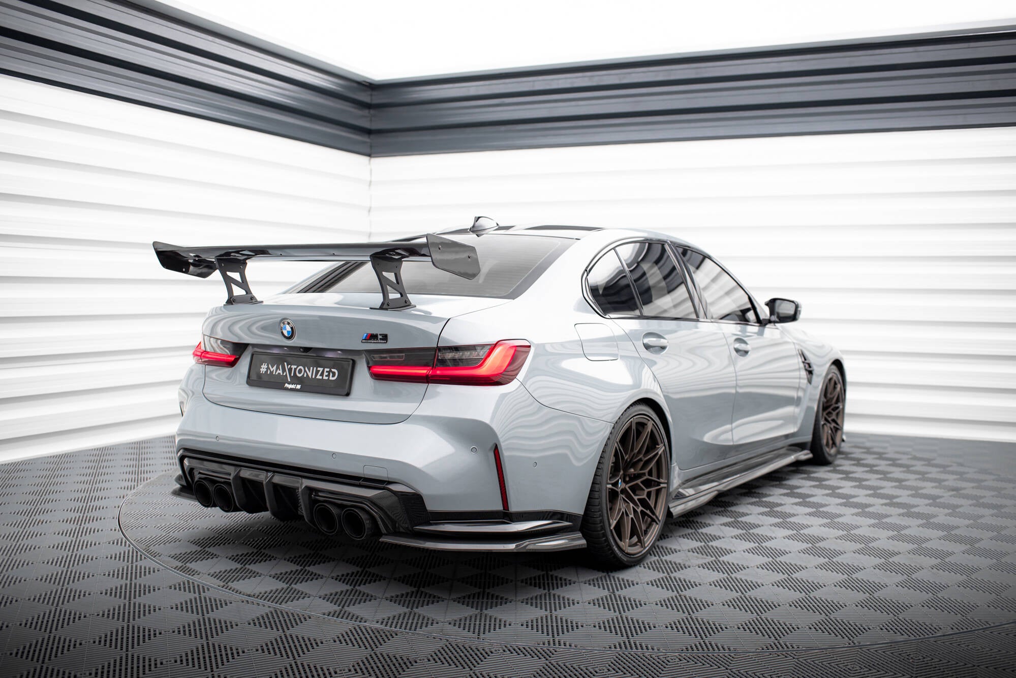 Maxton Design Carbon Spoiler With Internal Brackets Uprights BMW M3 G80 / M340i G20 / 3 M-Paket G20 / 3 Standard G20 für BMW 3er G20