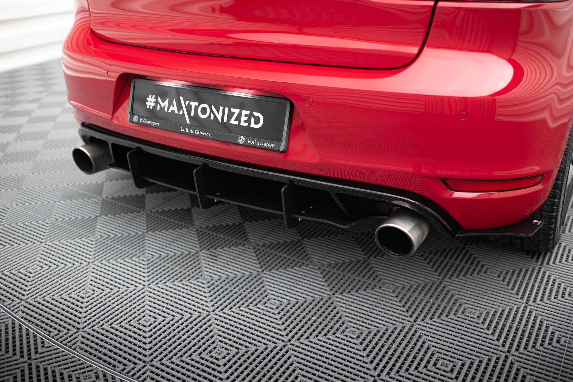 Maxton Design VW GOLF 6 GTI / 35TH Diffusor Heck Ansatz passend für Heckschürze passend für & Heck Ansatz Flaps Diffusor passend für