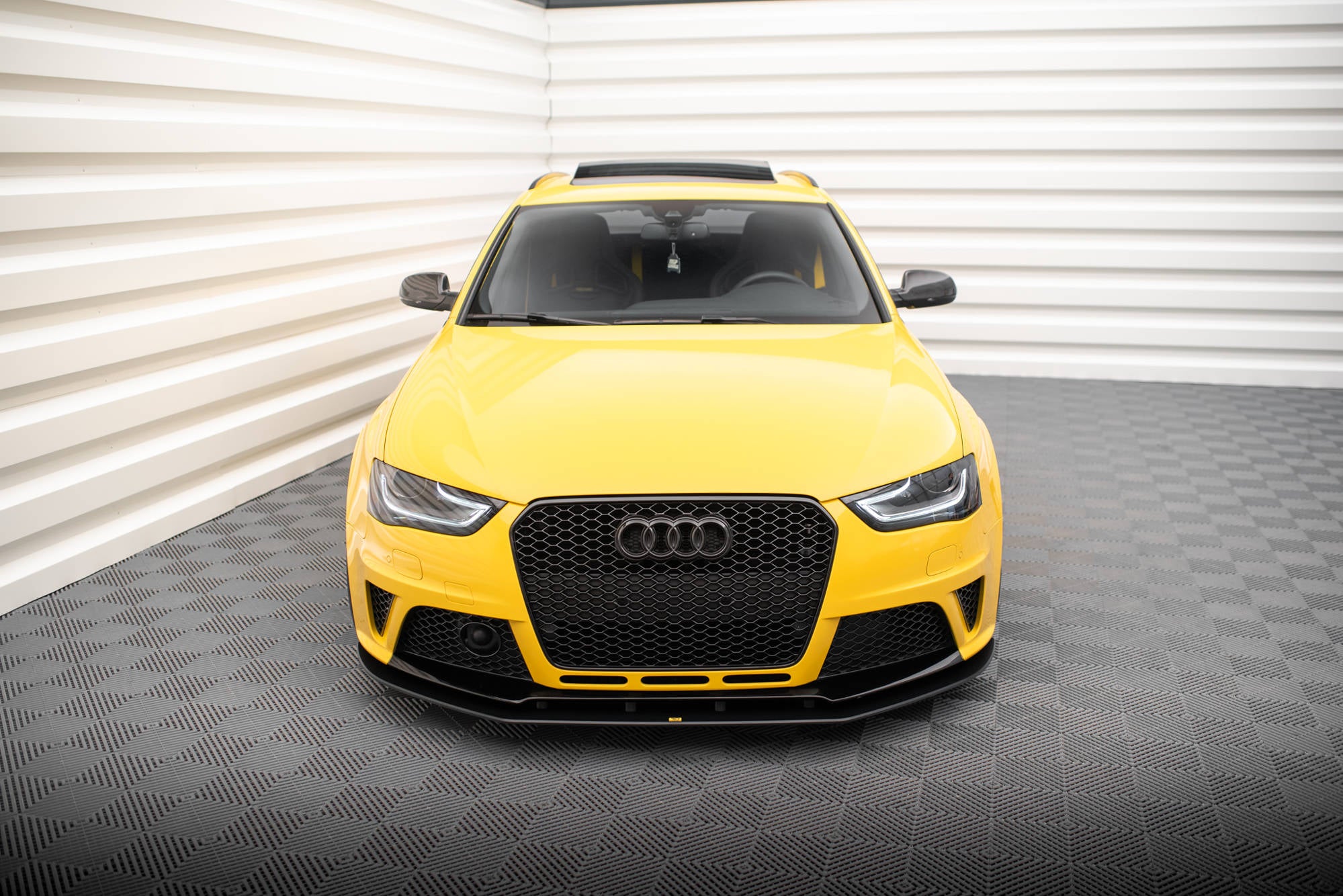 Maxton Design Street Pro Street+ Spoilerlippe Front Ansatz passend für Audi RS4 B8