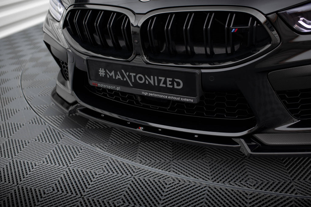 Maxton Design Street+ Spoilerlippe Front Ansatz V.3 passend für BMW M8 Gran Coupe F93 / Coupe F92 schwarz Hochglanz