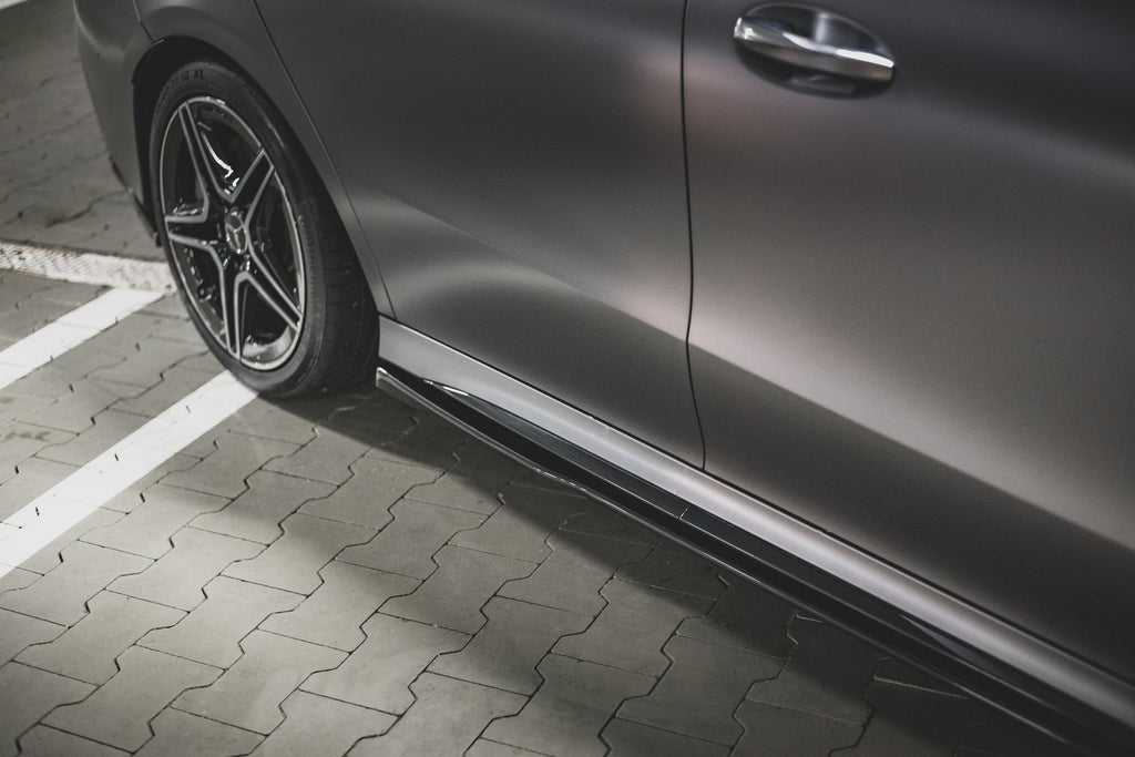 Maxton Design Street+ Seitenschweller Leisten passend für Mercedes-AMG CLA 35 / 45 C118 schwarz Hochglanz