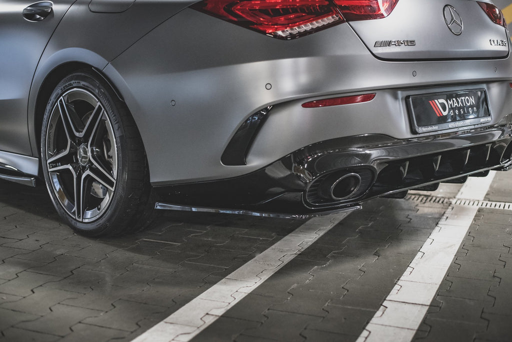 Maxton Design Heck Ansatz Flaps Diffusor passend für Mercedes-AMG CLA 35 Aero / 45 Aero C118 schwarz Hochglanz