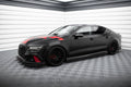 Maxton Design Street Pro Street+ Seitenschweller Leisten + Flaps passend für Audi A7 RS7 Look C7 schwarz Hochglanz