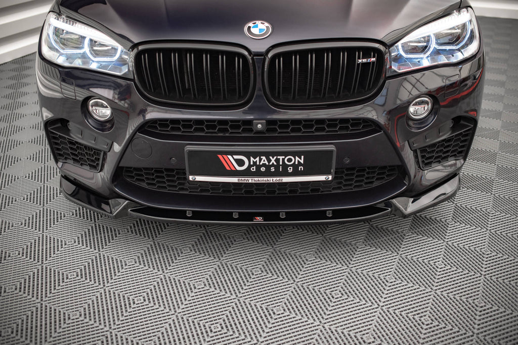 Maxton Design Street+ Spoilerlippe Front Ansatz V.1 passend für BMW X5 M F85 / X6 M F86 schwarz Hochglanz