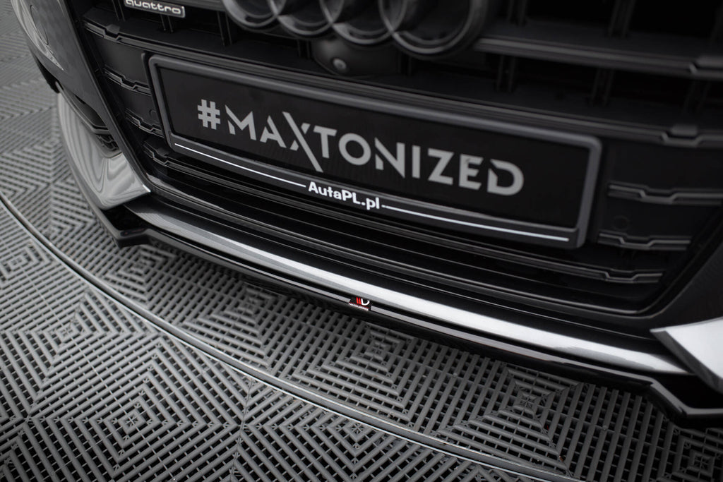 Maxton Design Street+ Spoilerlippe Front Ansatz V.2 passend für Audi A6 / A6 C7 S-line/ S6 C7 Facelift schwarz Hochglanz