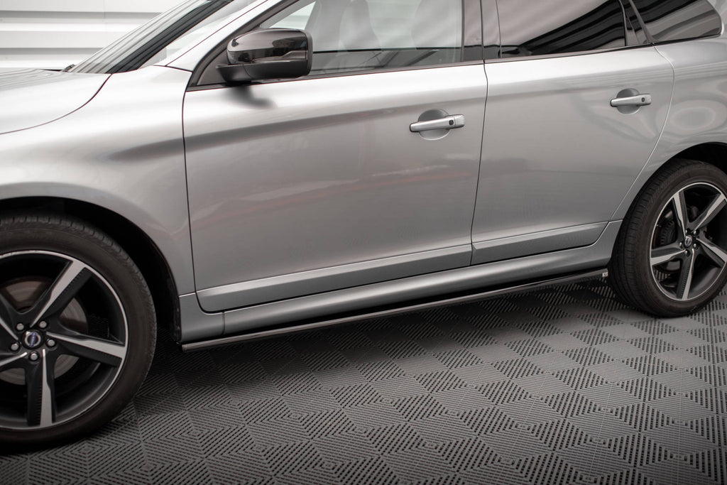 Maxton Design Street+ Seitenschweller Leisten passend für Volvo XC60 Mk1 Facelift schwarz Hochglanz
