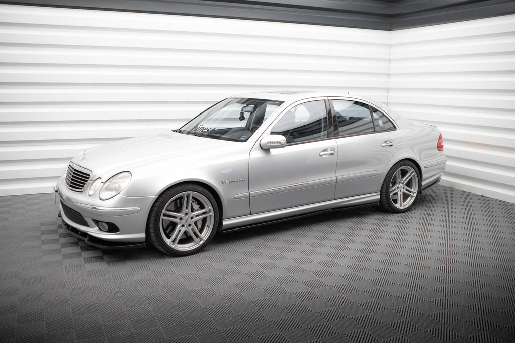 Maxton Design Street+ Seitenschweller Leisten passend für Mercedes-Benz E 55 AMG W211 schwarz Hochglanz
