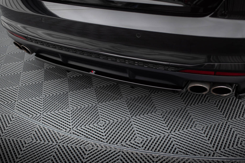 Maxton Design Street+ Mittlerer Diffusor RACE passend für Audi S4 B9 Facelift schwarz Hochglanz