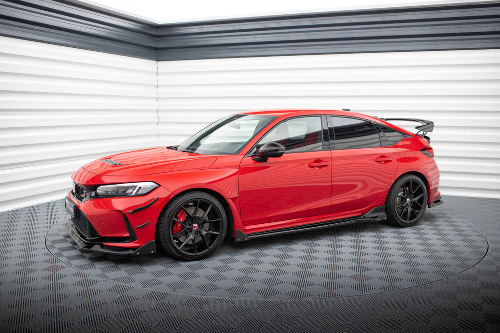 Maxton Design Street+ Seitenschweller Leisten passend für V.1 + Flaps passend für Honda Civic Type-R Mk 11