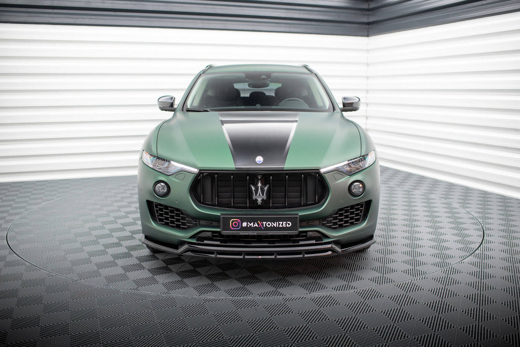 Maxton Design Street+ Spoilerlippe Front Ansatz V.2 passend für Maserati Levante Mk1 schwarz Hochglanz