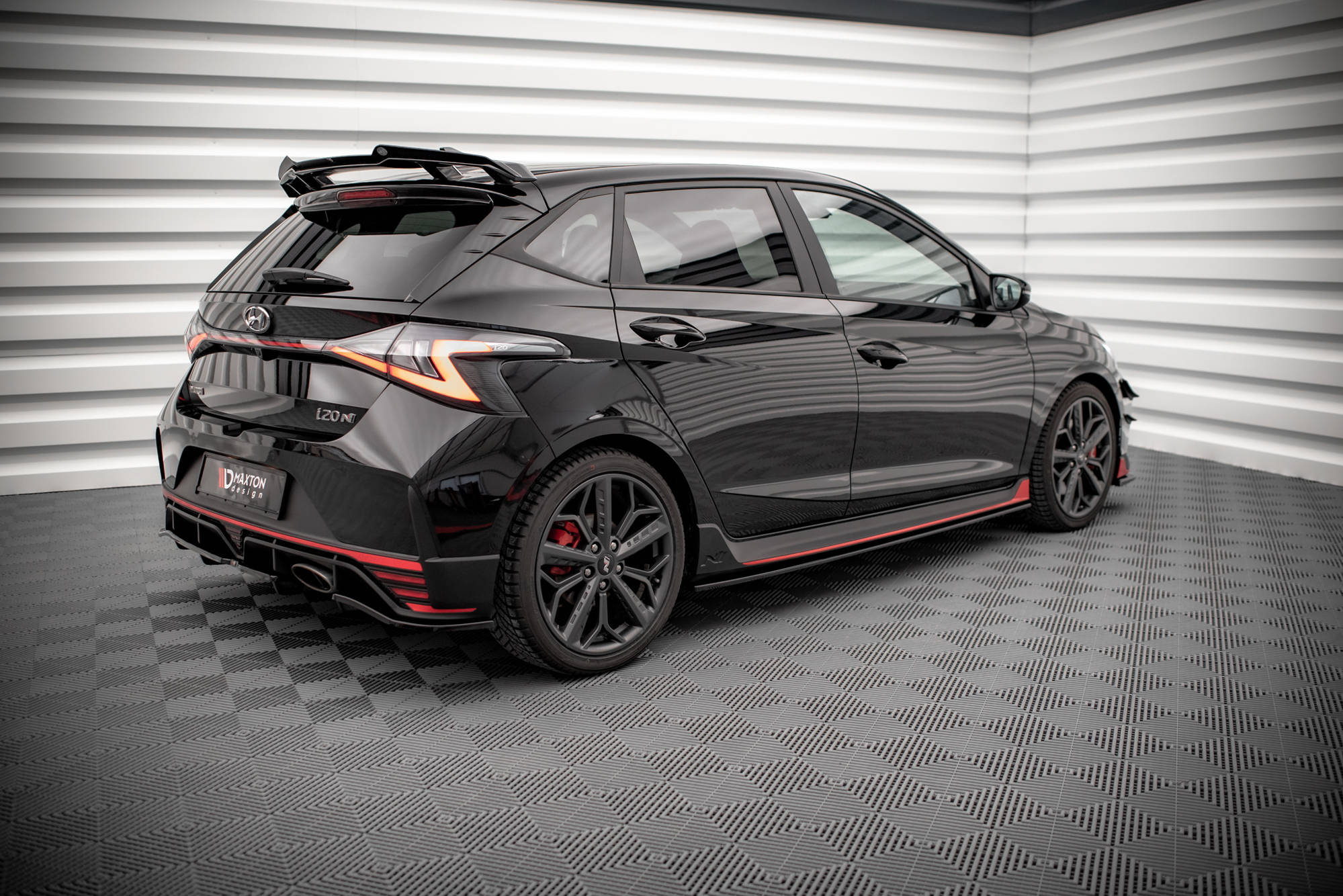 Maxton Design Street+ Seitenschweller Leisten passend für Hyundai I20 N Mk3 schwarz Hochglanz