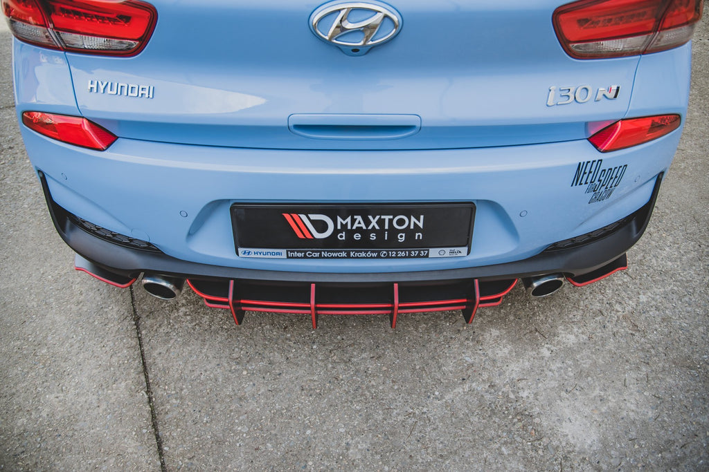 Maxton Design Robuste Racing Heckschürze V.2 passend für Hyundai I30 N Mk3 Hatchback