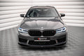Maxton Design Street+ Spoilerlippe Front Ansatz V.2 passend für BMW M5 F90 Facelift schwarz Hochglanz