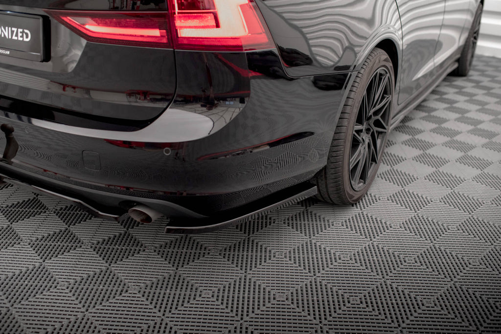 Maxton Design Heck Ansatz Flaps Diffusor passend für Volvo V90 Mk2 schwarz Hochglanz