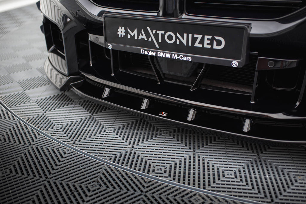 Maxton Design Street+ Spoilerlippe Front Ansatz V.3 passend für BMW M2 G87 schwarz Hochglanz