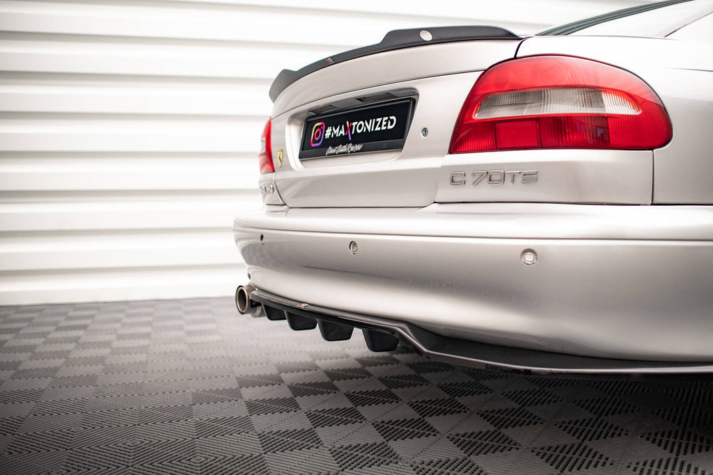 Maxton Design Street+ Mittlerer Diffusor RACE passend für Volvo C70 Mk1 schwarz Hochglanz