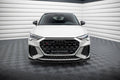 Maxton Design Street+ Spoilerlippe Front Ansatz V.2 passend für Audi RSQ3 Sportback / SUV F3 schwarz Hochglanz