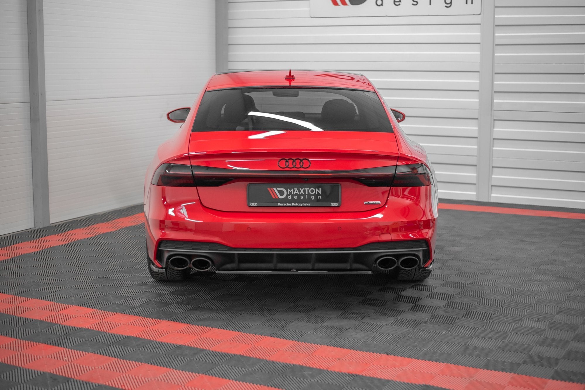 Maxton Design Heckansatz Audi S7 C8 schwarz Hochglanz für Audi A7